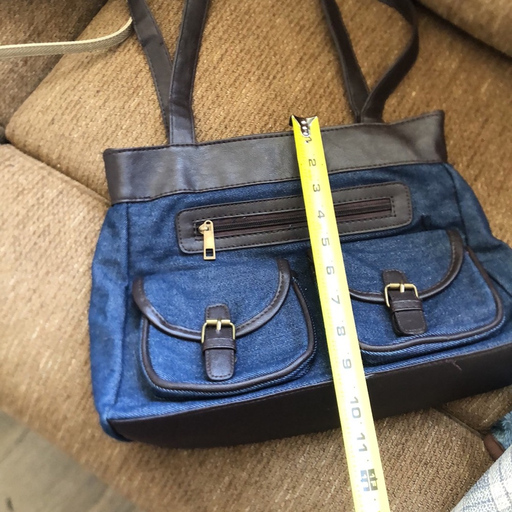 Gold Coast Blue Jean and Brown Shoulder Bag AS IS - Picture 14 of 16